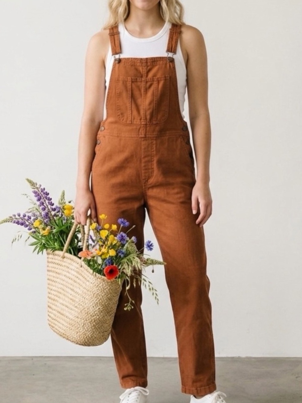 AERIE LINEN BLEND OVERALLS